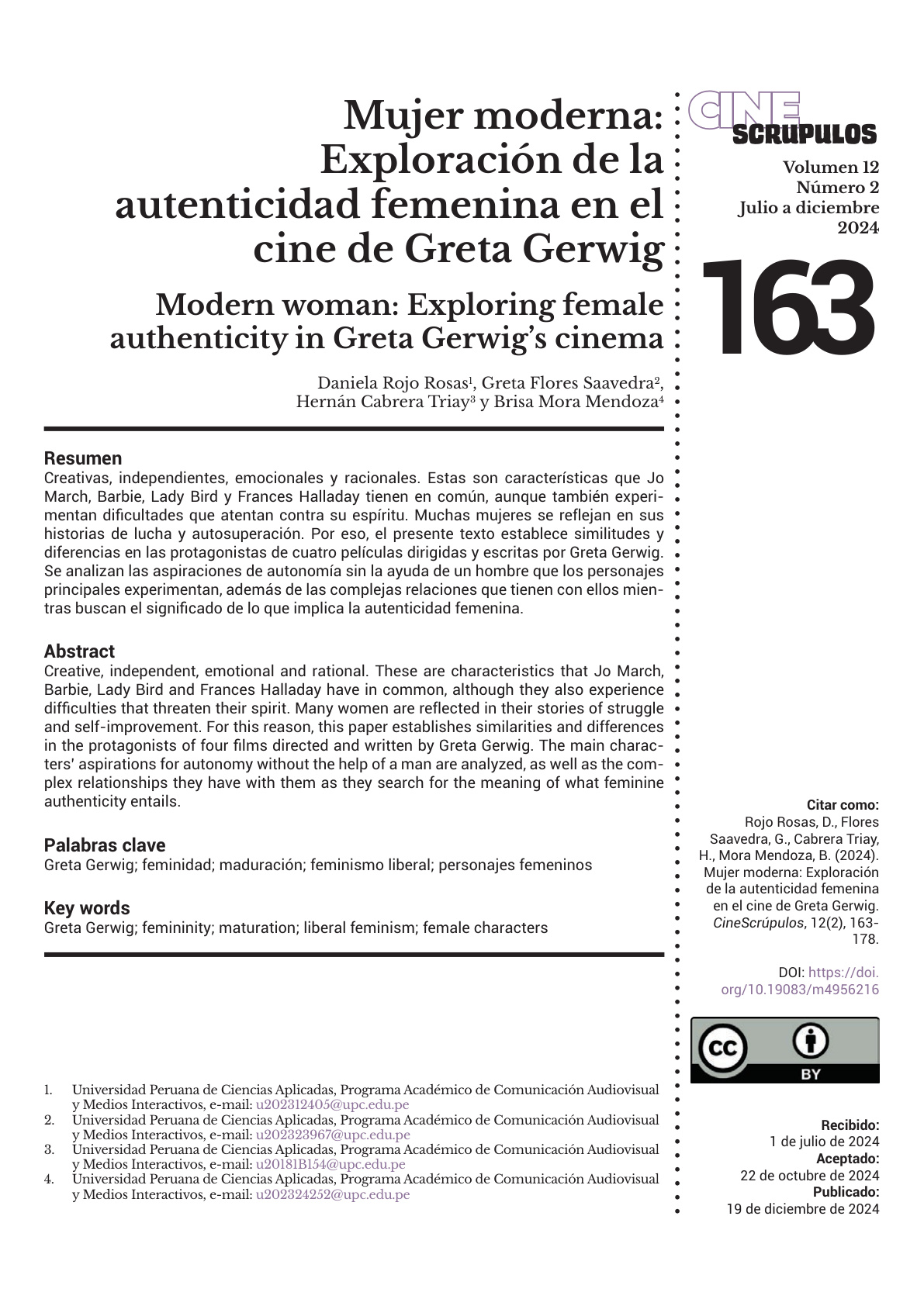 Portada del artículo sobre cine